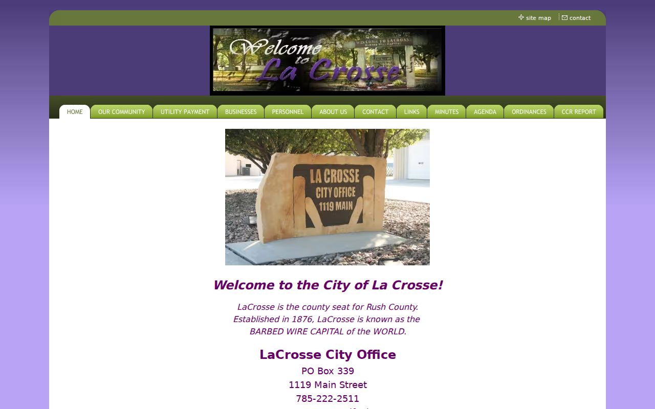 Rush County criminal docket La Crosse city office route
